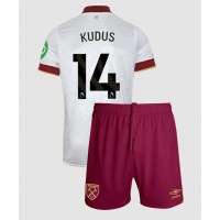 Billiga West Ham United Mohammed Kudus #14 Barnkläder Tredje fotbollskläder till baby 2024-25 Kortärmad (+ Korta byxor)